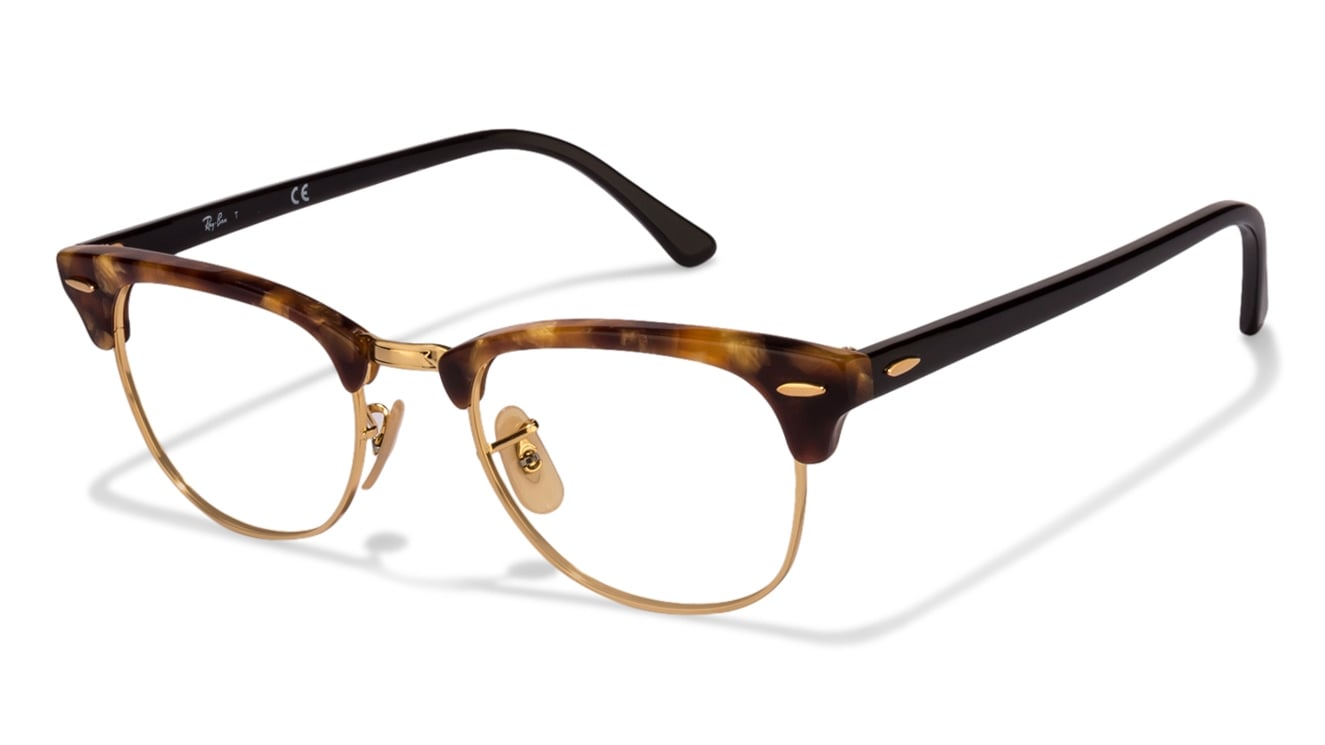 Buy Ray-Ban RX5154 5494 Size:51 Golden Tortoise Black ...
