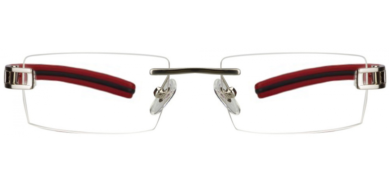 Red Black Blue Rimless Rectangle Medium (Size-52) John ...