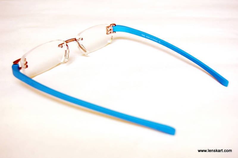Buy Lenskart Rimless Eyewear Blue Silver ( Free ...