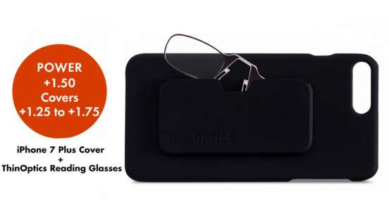 ThinOptics Reading Glasses With Iphone 7 Plus Cover Only For 1.5 Power