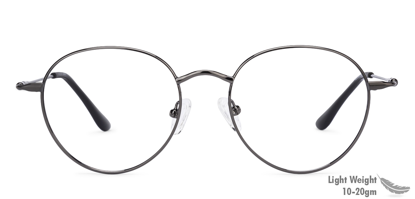 Shop Online For Metal Black Full Rim Round Vincent Chase Online Sleek Steel Vc E12423 C2 Eyeglasses Aspire full rim plastic drill mount eyeglasses frame popular tortoise 6305. lenskart com