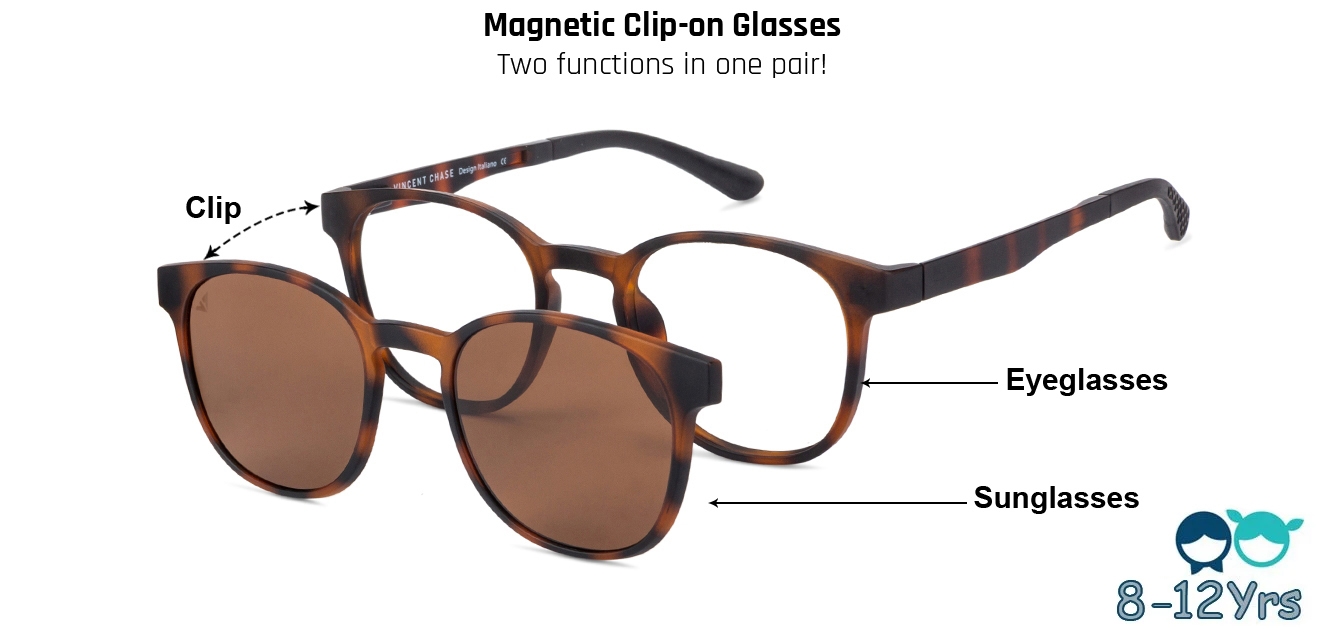 Shop Online For Tortoise Brown Full Rim Round Shape Kids 8 12 Yrs Size 46 Vincent Chase Additional Clips On Vc S11328 C3 Eyeglasses They were very helpful and the delivery is very fast too! vincent chase kids vc s11328
