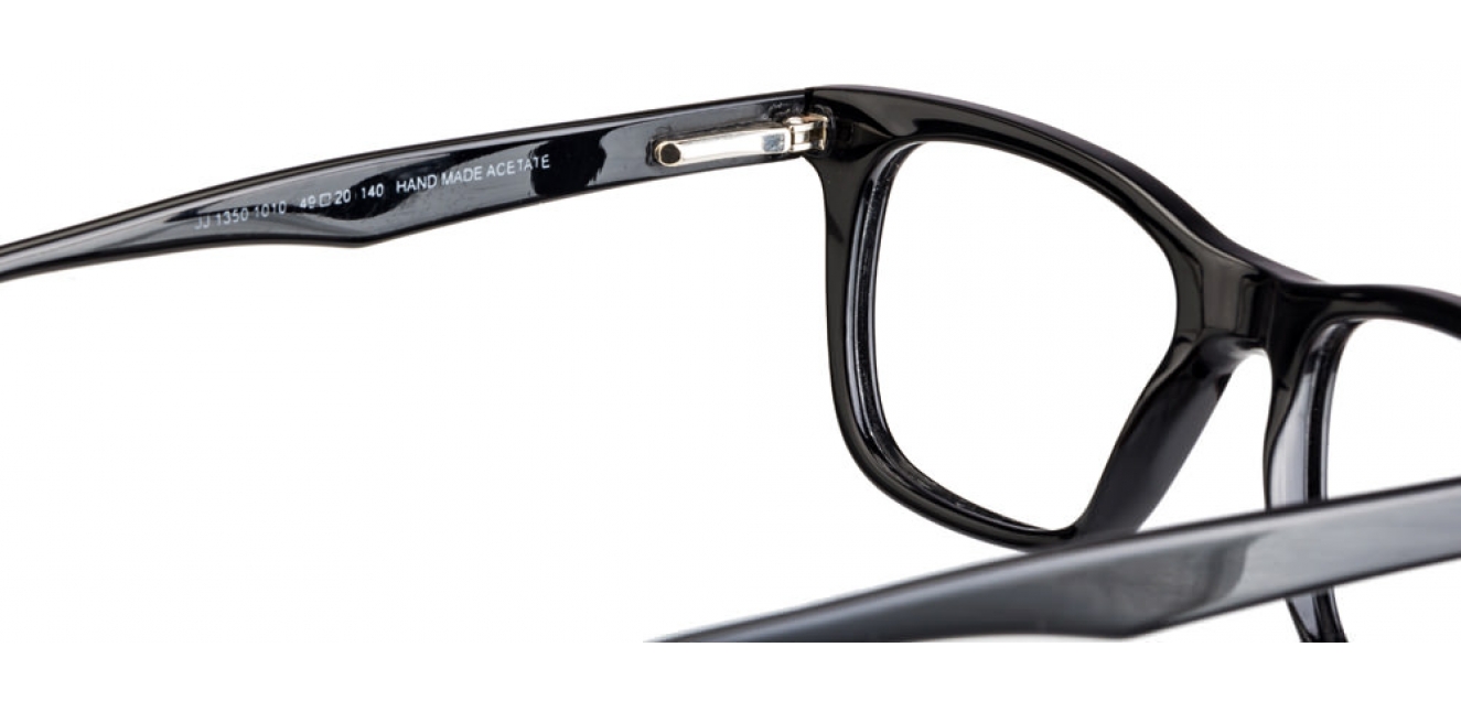 John Jacobs JJ 1350 Black 1010 Wayfarer Eyeglasses at