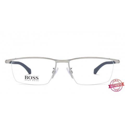 Hugo Boss 1104/F Large (Size-55) Silver Blue 010 Unisex Eyeglasses ...