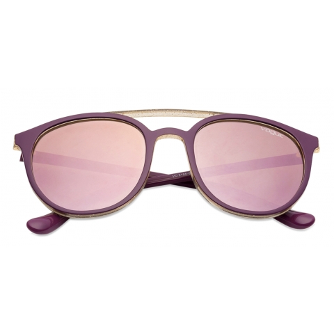 Vogue VO5195S Medium (Size-52) Purple Golden Design Purple Mirror ...