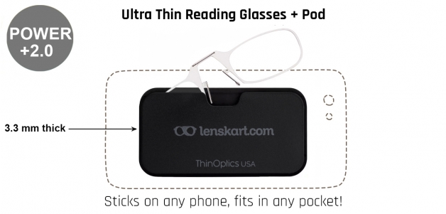 ThinOptics Go-Reader Glasses With Case