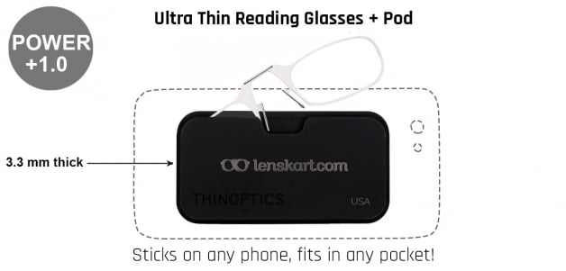 ThinOptics Reader POD Clear - Power +1.00